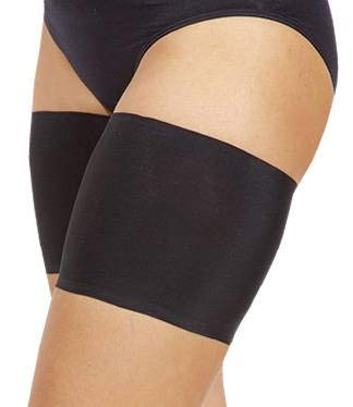 Bandelettes Elastic Anti-Chafing Thigh Bands - Prevent Thigh Chafing - Black Unisex - Size B