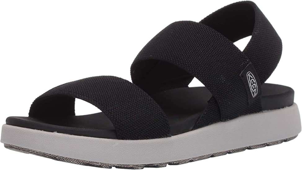 KEEN Womens Elle Backstrap Casual Platform Open Toe Sandal - Black - 7