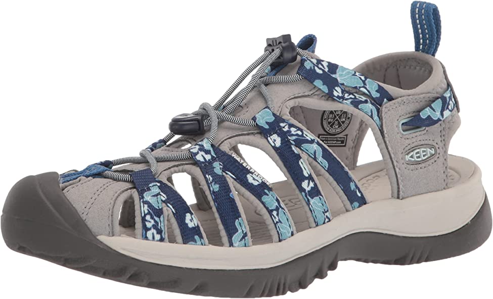 KEEN Womens Whisper Closed Toe Sport Sandals - Floral/Vapor - 7.5