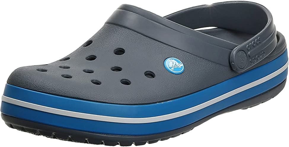 Crocs Unisex Crocband Clogs - Charcoal/Ocean - M8W10