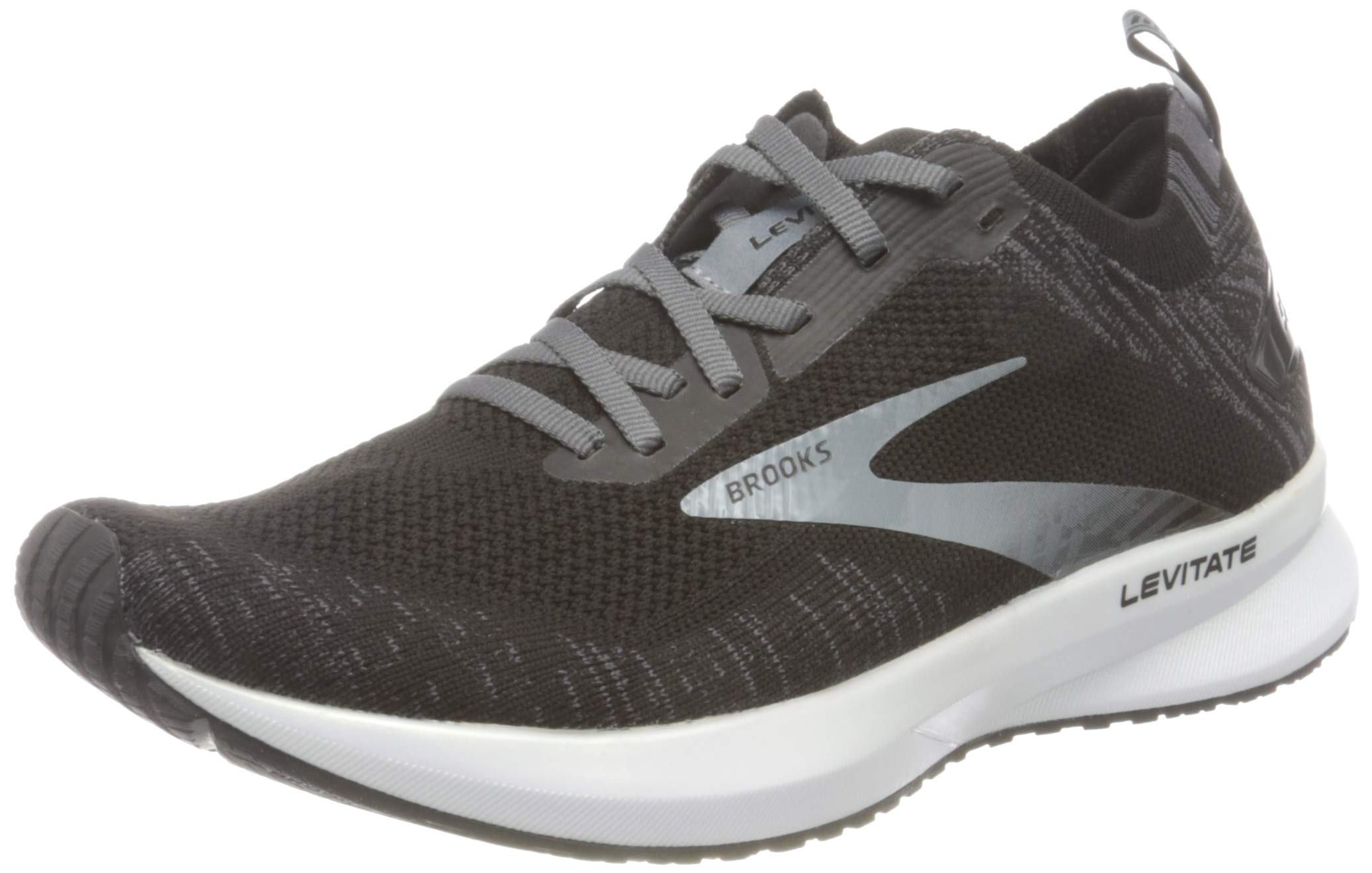 Brooks Mens Levitate 4 Running Shoe - Black/Blackened Pearl/White - 10