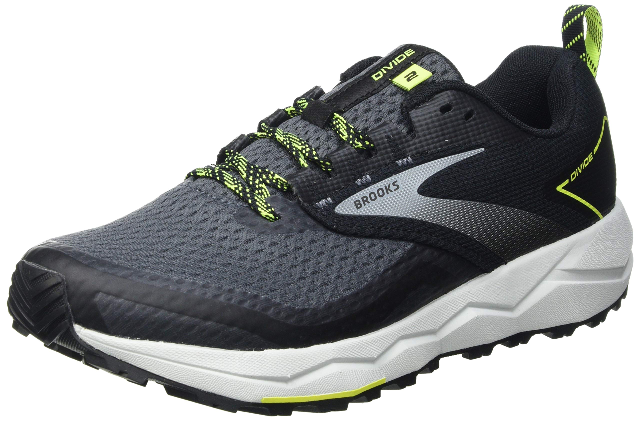 Brooks Mens Divide 2 Trail Running Shoe - Black/Ebony/Nightlife - 8