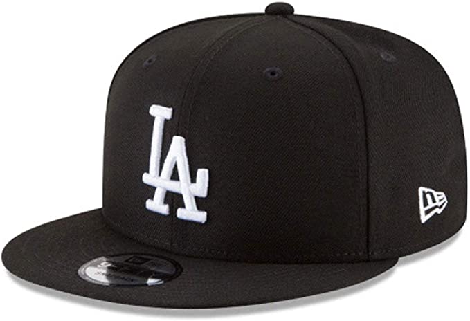 New Era 9Fifty Los Angeles Dodgers Basic Snapback Hat Black/White Mens Cap