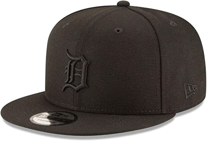 New Era Detroit Tigers MLB Basic Snapback Black on Black 950 Adjustable Cap