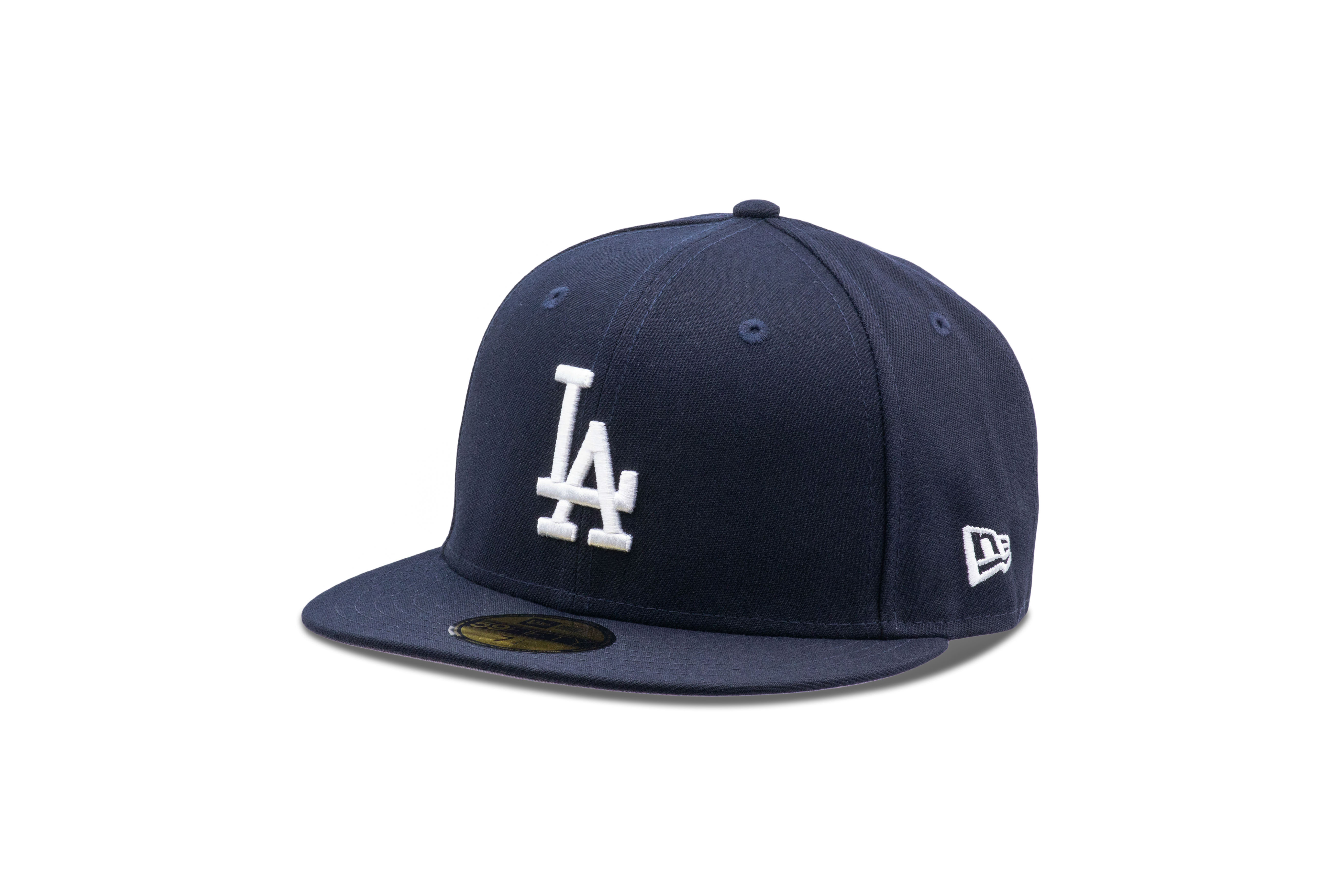 New Era MLB Basic Los Angeles Dodgers 59Fifty Fitted Baseball Cap  - Navy Blue  - 7 1/4