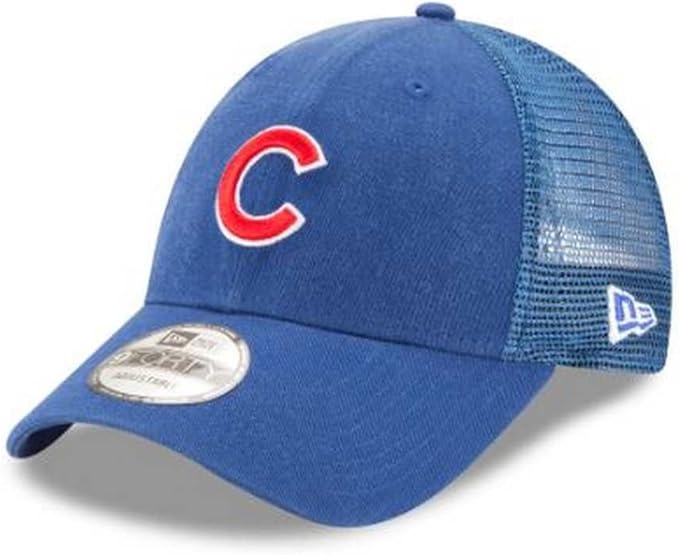 New Era 9Forty MLB Chicago Cubs Trucker Baseball Cap - Adjustable - Blue