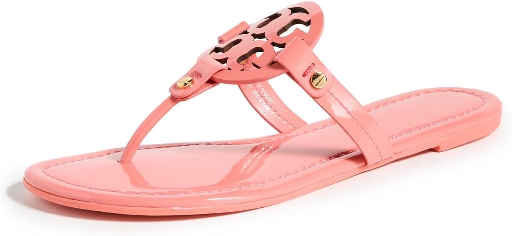 Tory Burch Womens Miller Thong Sandals - Coral Crush/Pink - 7.5
