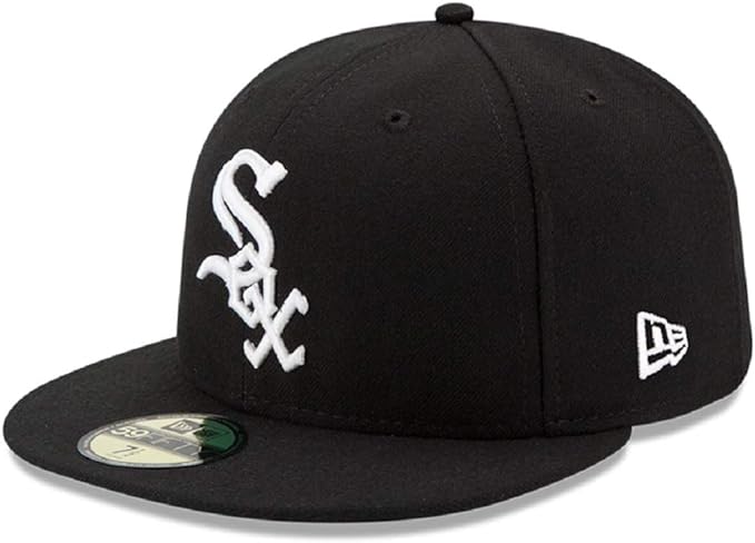 New Era MLB Chicago White Sox Wool 59Fifty Fitted Baseball Cap - Black/White - 7 5/8