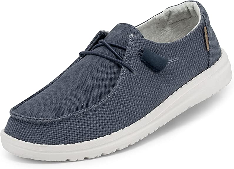 Hey Dude Womens Wendy Loafer - Chambray Navy/White - Size 7