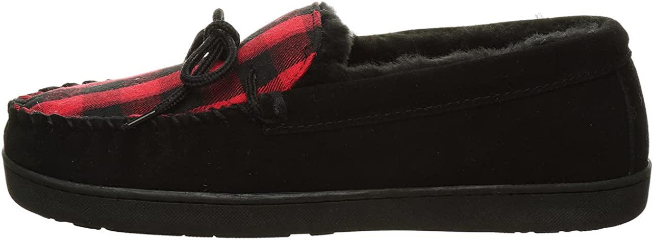 BEARPAW Mens Moc II Slipper - Black Multi Knit - 12