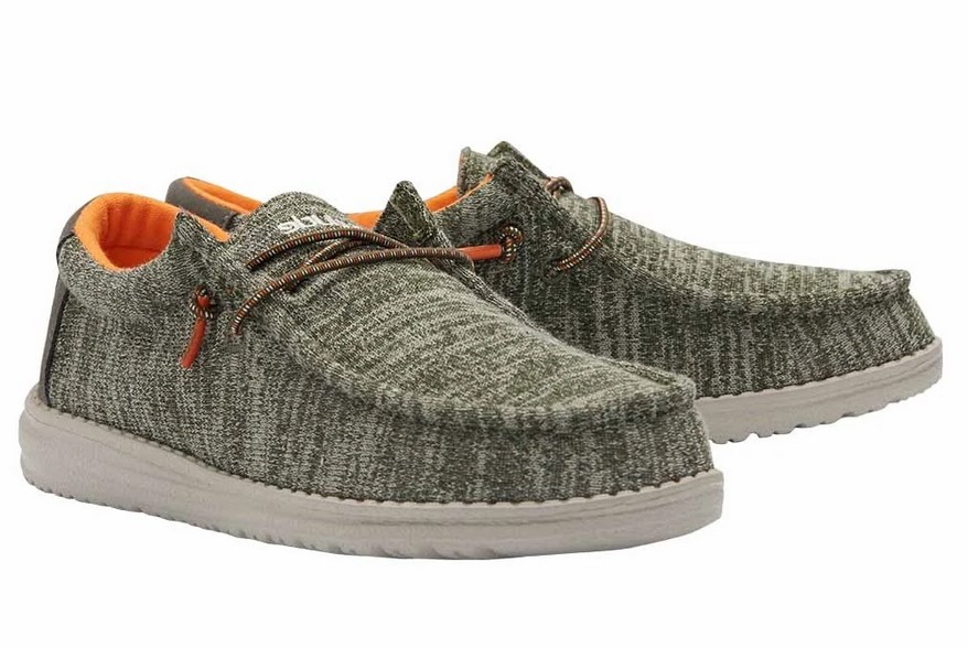 Hey Dude Boys WALLY YOUTH Shoes - STRETCH SAGE - 7