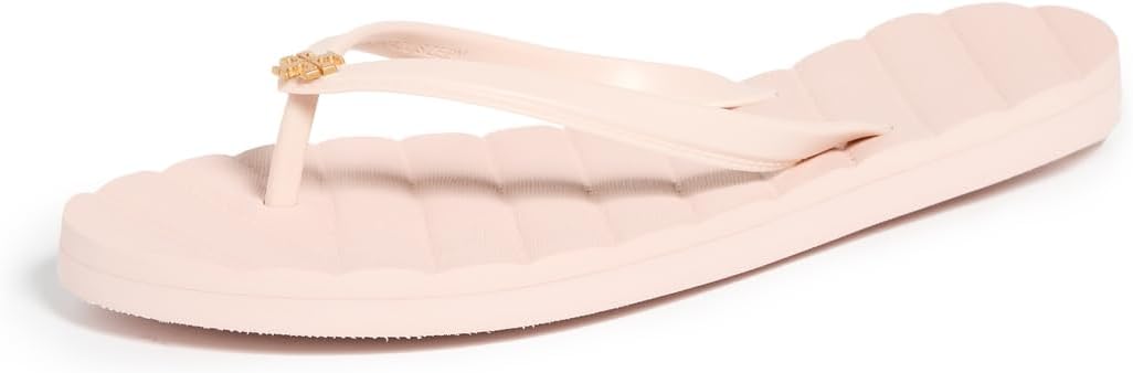 Tory Burch Womens Kira Flip Flops - Meadowsweet/Gold/Pink - 7