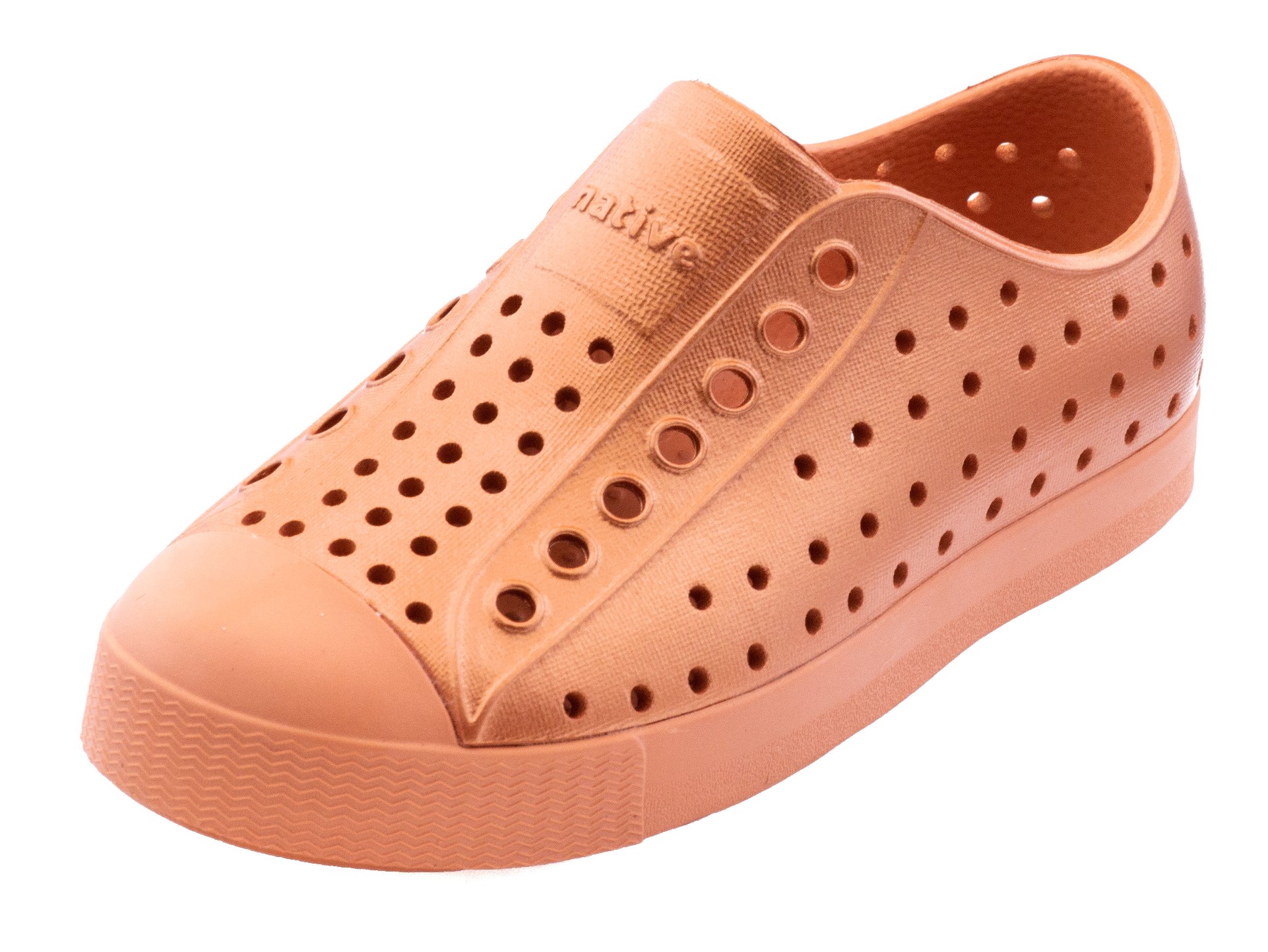 Native Jefferson Metallic Kids Shoes - Orange - C13