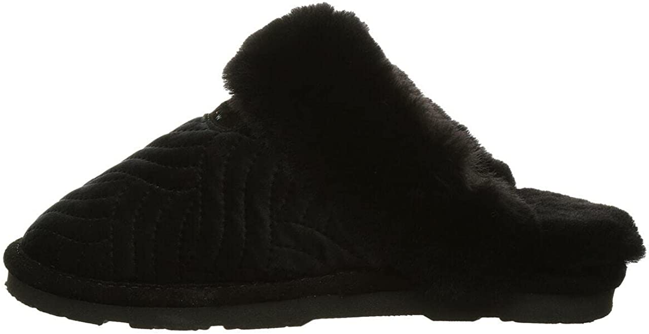 BEARPAW Womens Effie Sheepskin Slipper - Black Velvet - 8