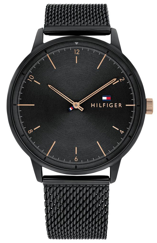 Tommy Hilfiger Black Ion Mesh Mens Watch 1791845