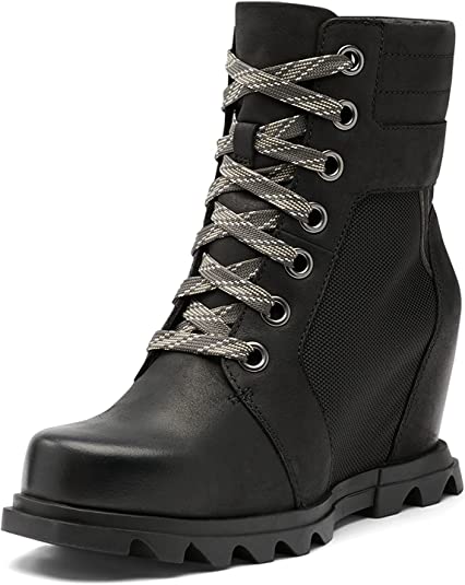 Sorel Womens Joan Of Arctic Wedge III Lexie Bootie - Black/Jet - 9