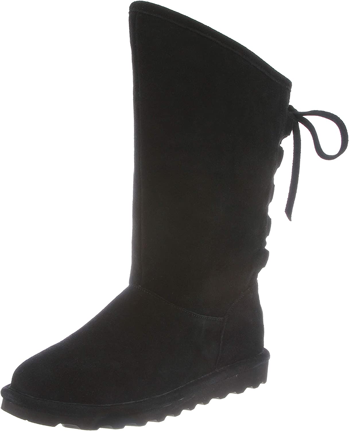 BEARPAW Womens Phylly Tall Suede Boots - Black - 7