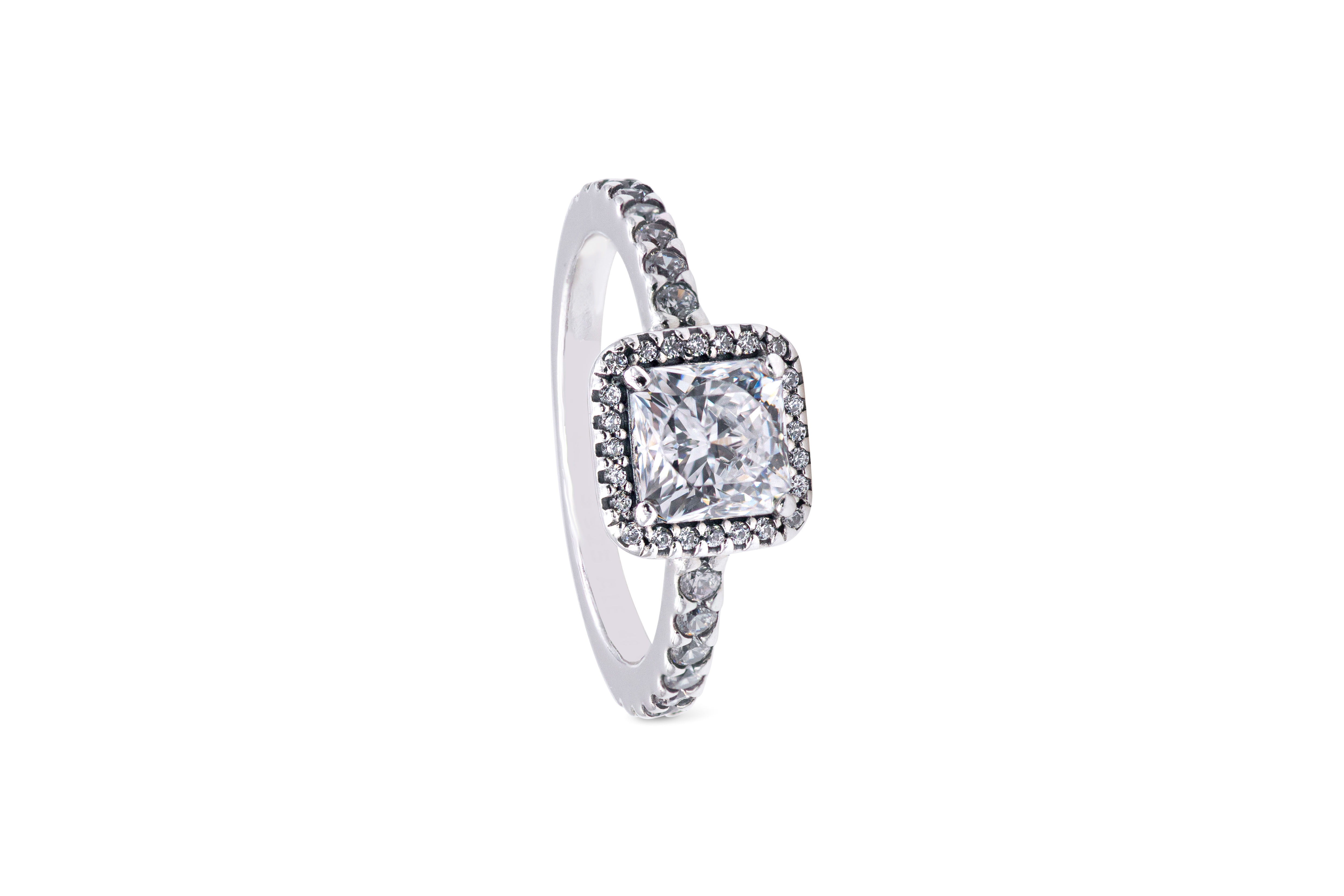 PandoraSquare Sparkle Halo Ring