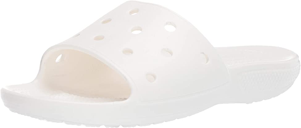 Crocs Unisex Classic Slide Sandals - White - M4W6