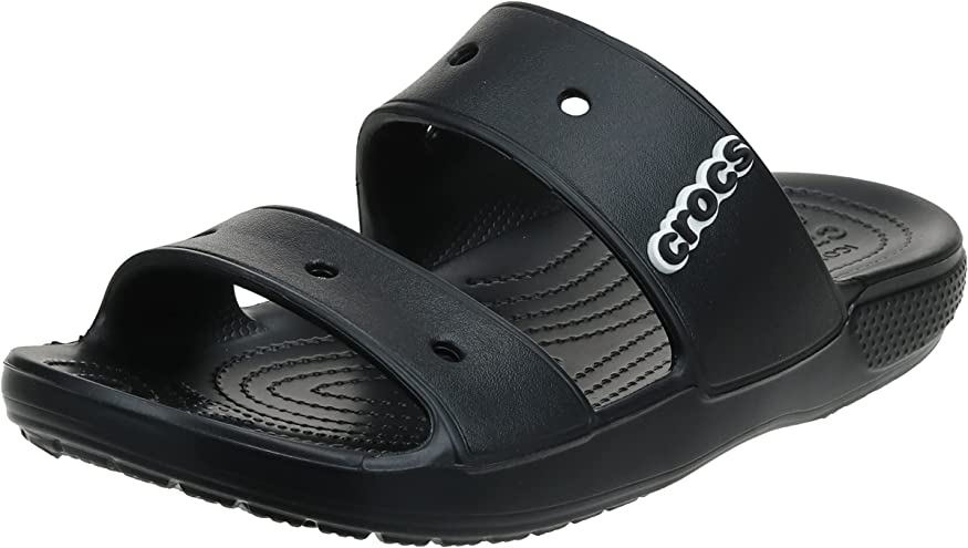Crocs Unisex Classic Two-Strap Slide Sandals - Black - M6W8