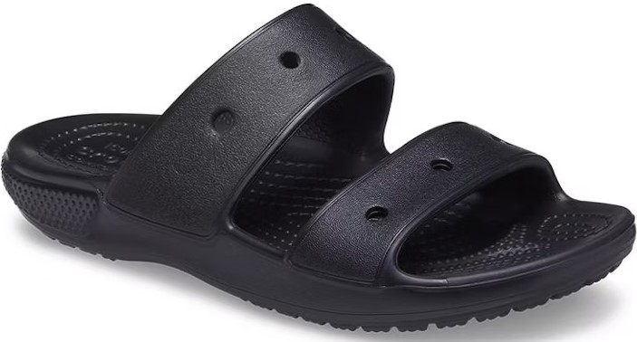 Crocs Unisex Classic Two-Strap Slide Sandals - Black - M11/W13