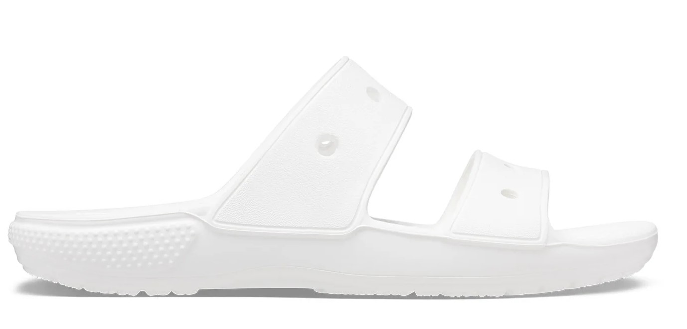 Crocs Unisex Classic Two-Strap Slide Sandals - White - M10/W12