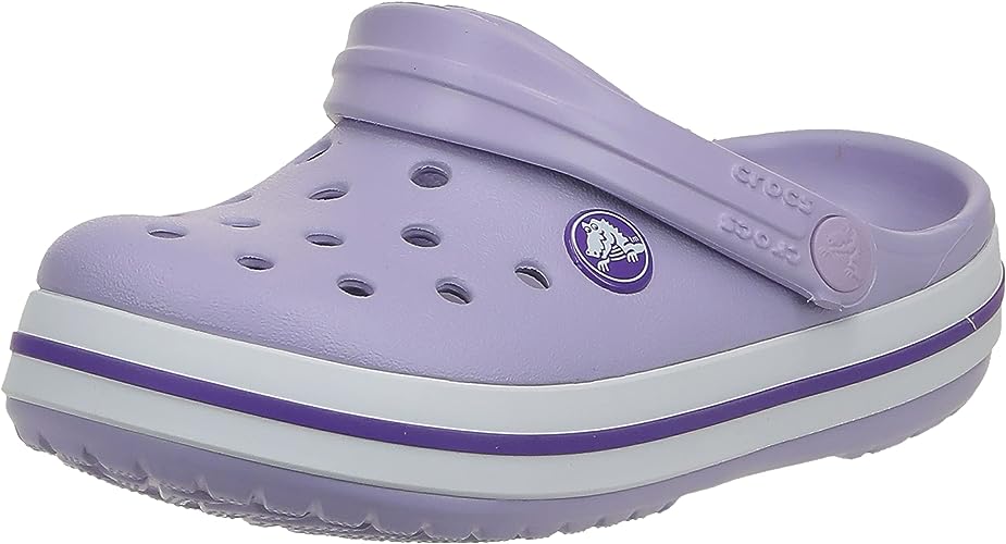 Crocs Kids Crocband Clogs - Lavender/Neon Purple - C13
