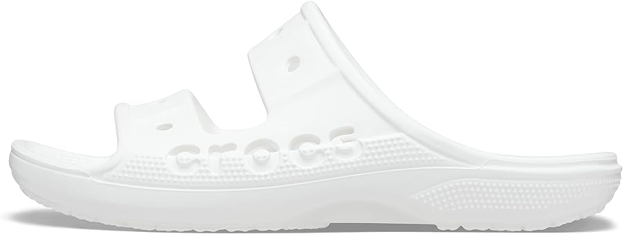 Crocs Unisex Baya Two-Strap Slide Sandals - White - M12/W14