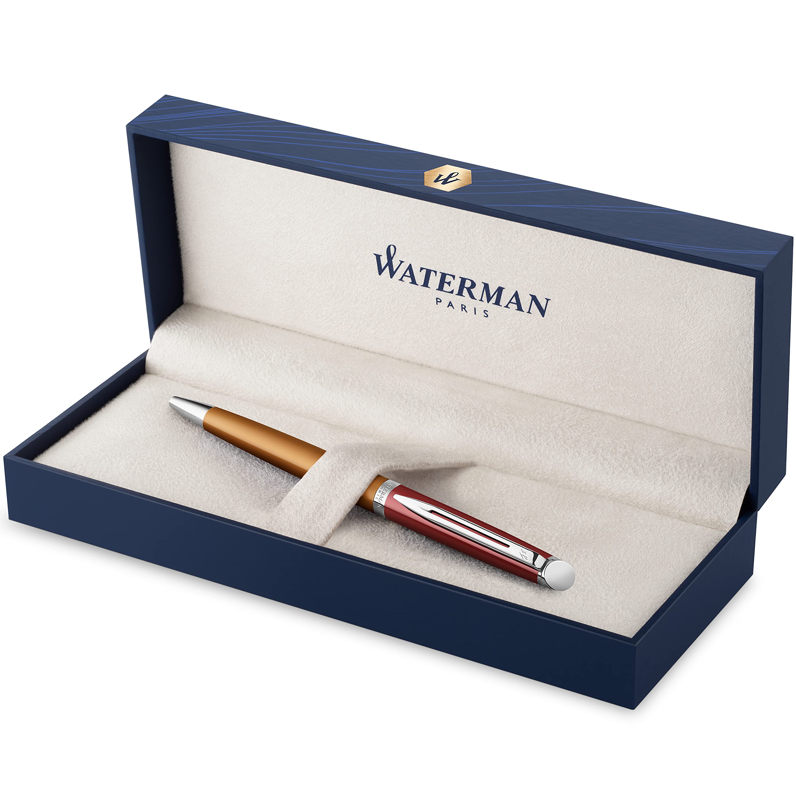 Waterman Ballpoint Pen - Hemisphere French Riviera/Promenade Vermillon/Medium Point