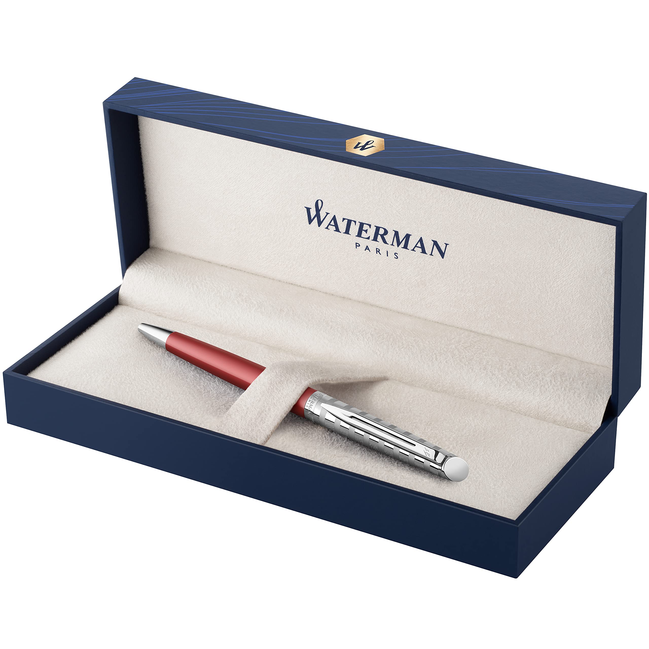 Waterman Ballpoint Pen - Hemisphere French Riviera/Le Club Red - Medium Point