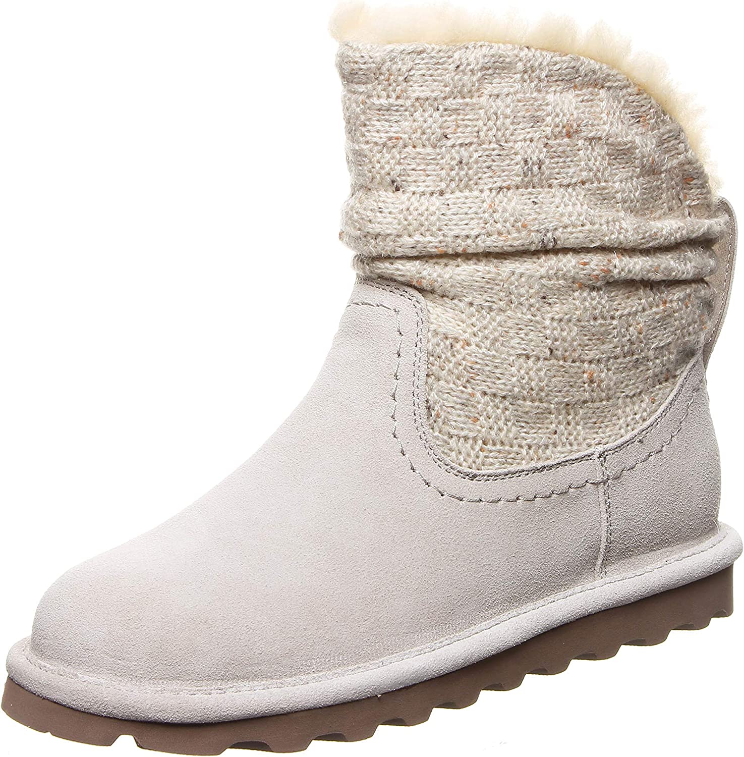 Bearpaw Womens Virginia Knitted Winter Boots - Winter White - 10