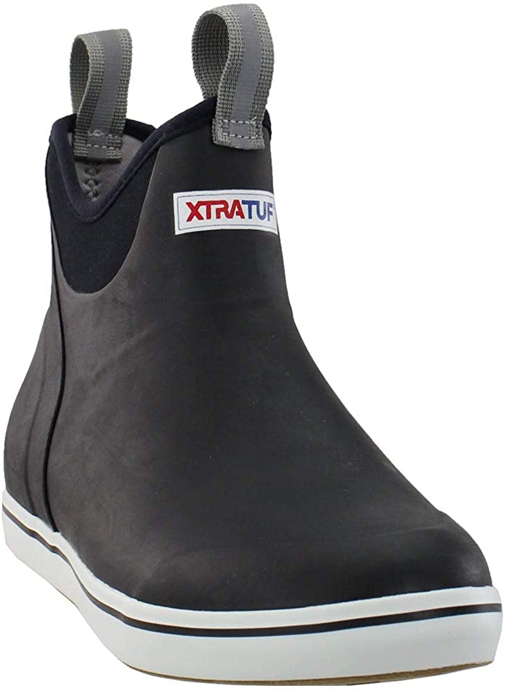 XTRATUF Performance Series 6 Inch Mens Full Rubber Ankle Deck Boots - Black - Size 11