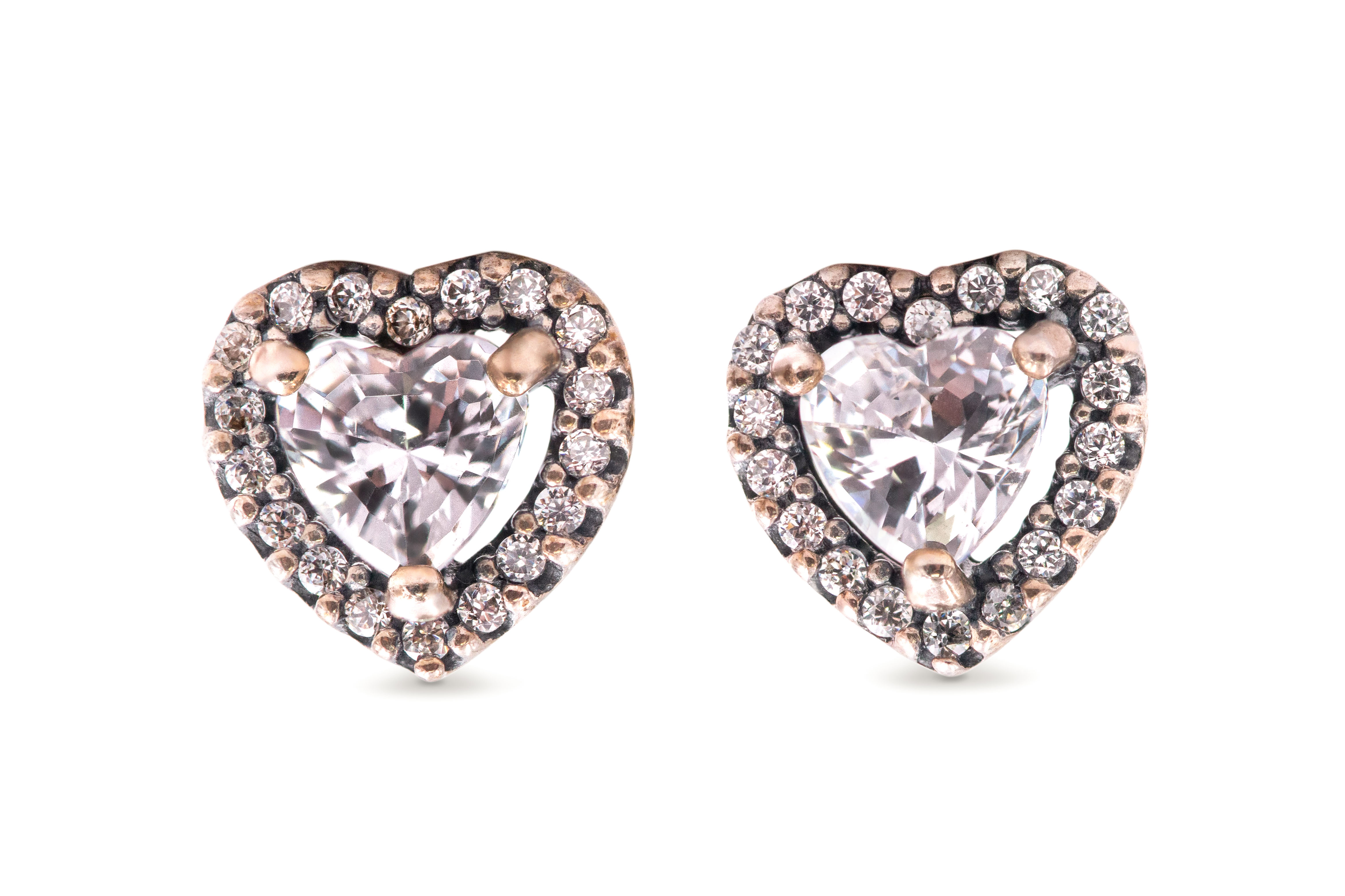 PANDORA Elevated Heart Stud Earrings - 298427C01