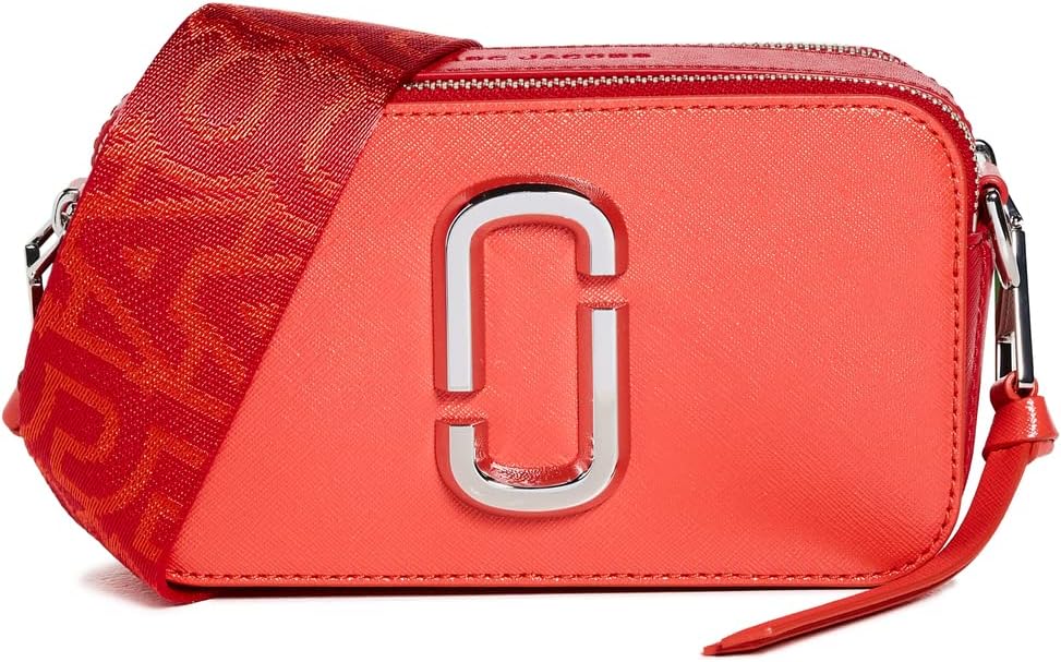 Marc Jacobs Womens The Snapshot Bag Shoulder Bag - Electric Orange Multi