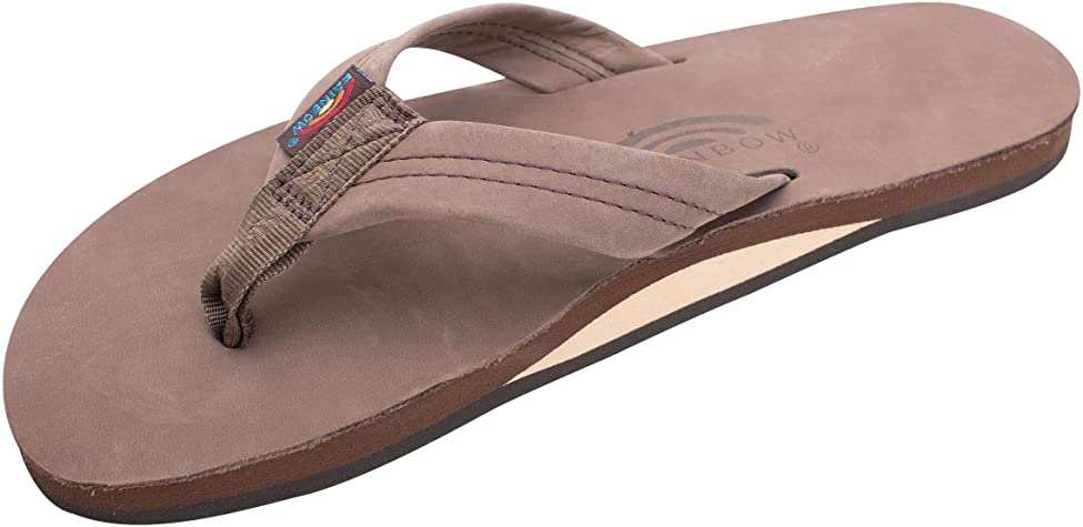 Rainbow Mens Single Layer Premier Leather with Arch Support Sandals - eXpresso - Medium