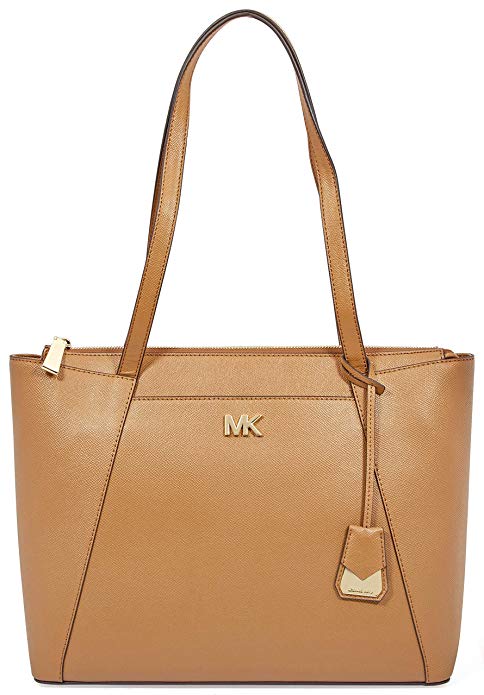 Michael Kors Maddie Medium Crossgrain Leather Tote - Brown - 30S8GN2T2L-203