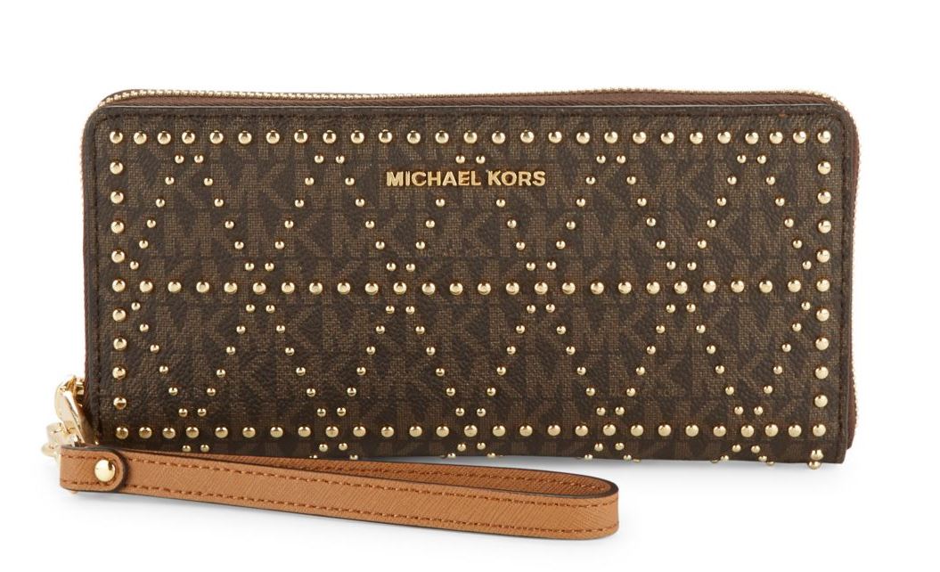 Michael Kors Travel Continental Money Pieces Wristlet - Brown - 32F7GF6Z9B-200