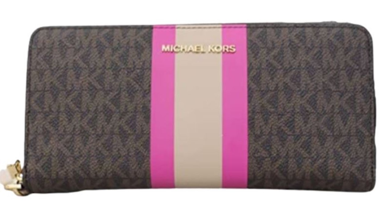 Michael Kors Jet Set Travel Continental Wristlet - Wild Berry Multi