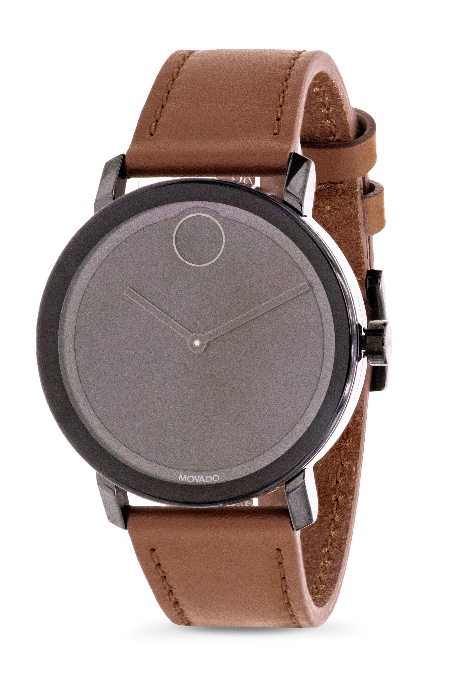 Movado Bold Cognac Leather Mens Watch 3600537