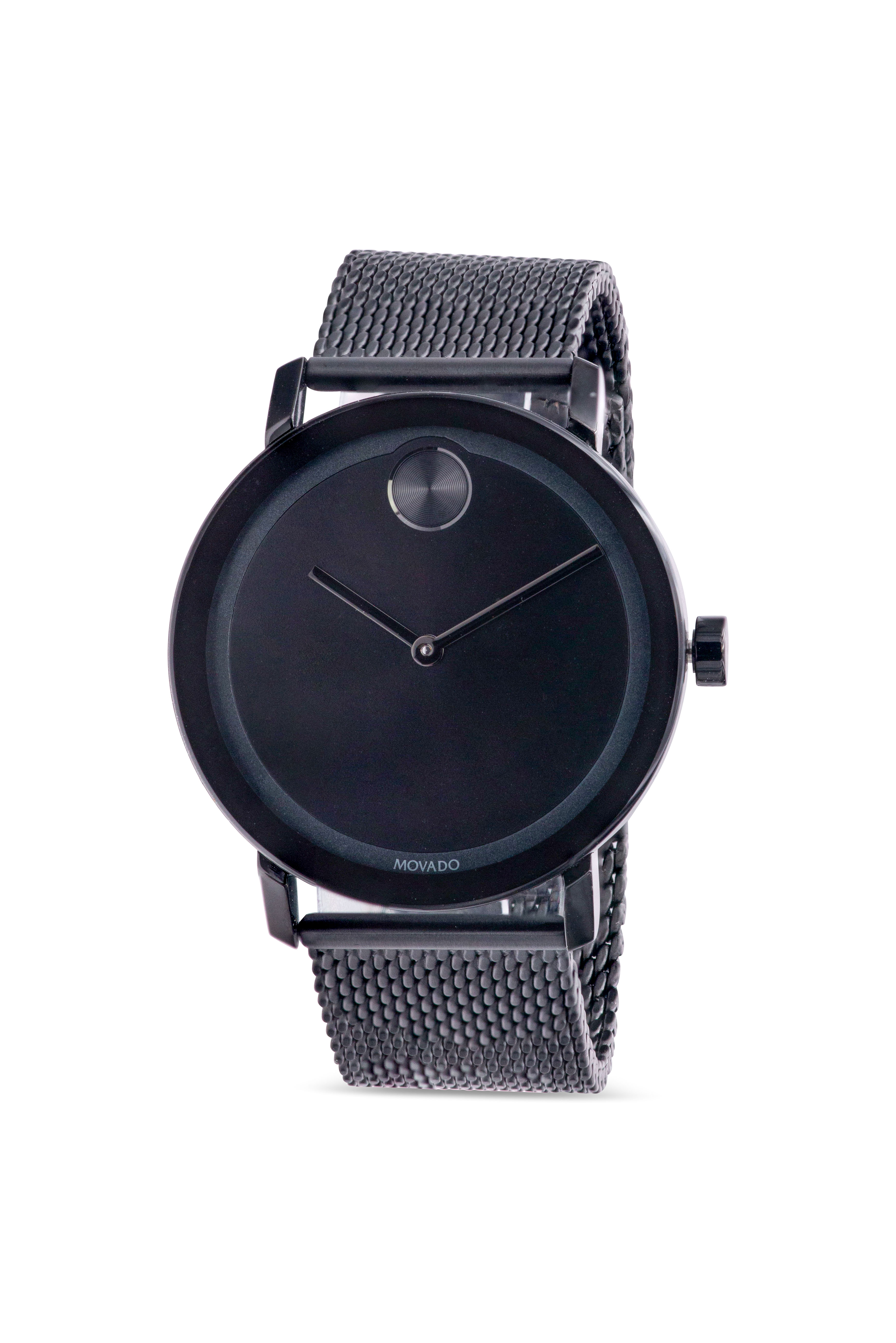 Movado Bold Evolution Black Ion-Plated Mesh Mens Watch 3600562