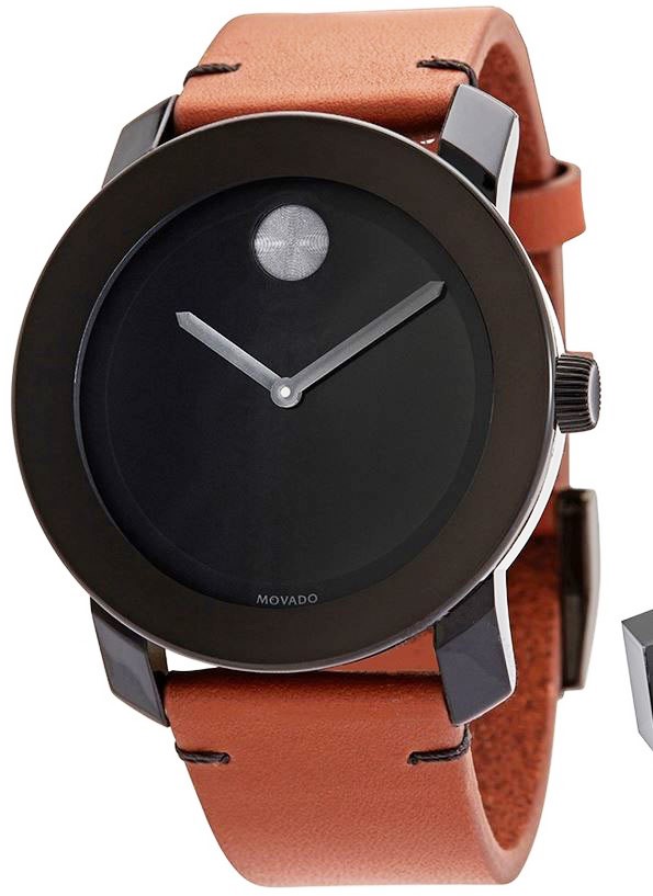 Movado Bold TR90 Leather Mens Watch 3600600