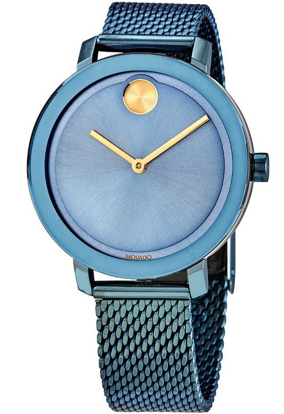 Movado Bold Evolution Blue Ion Mesh Ladies Watch 3600675