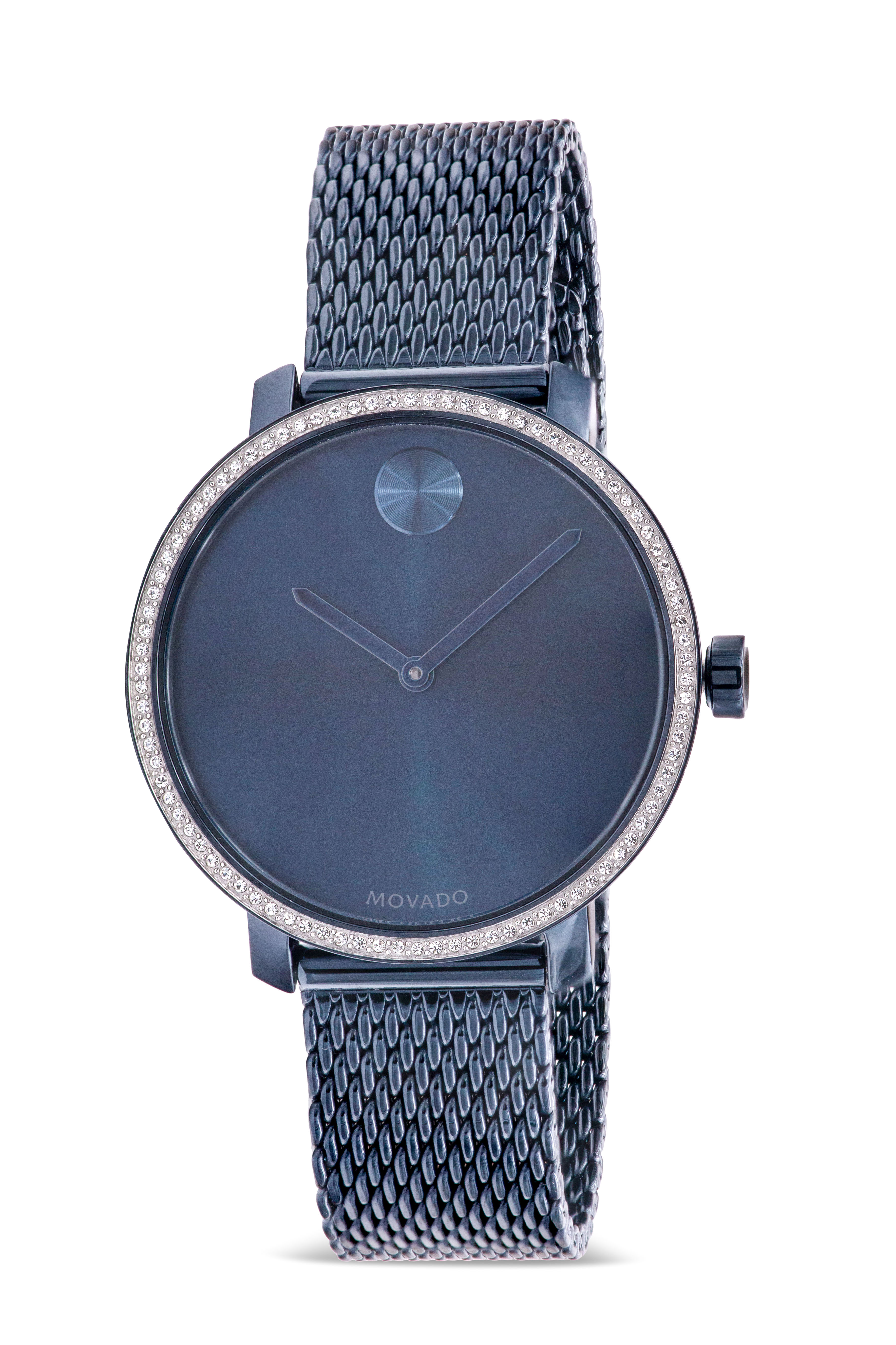 Movado Bold Shimmer Blue Ion-Plated Mesh Ladies Watch 3600780