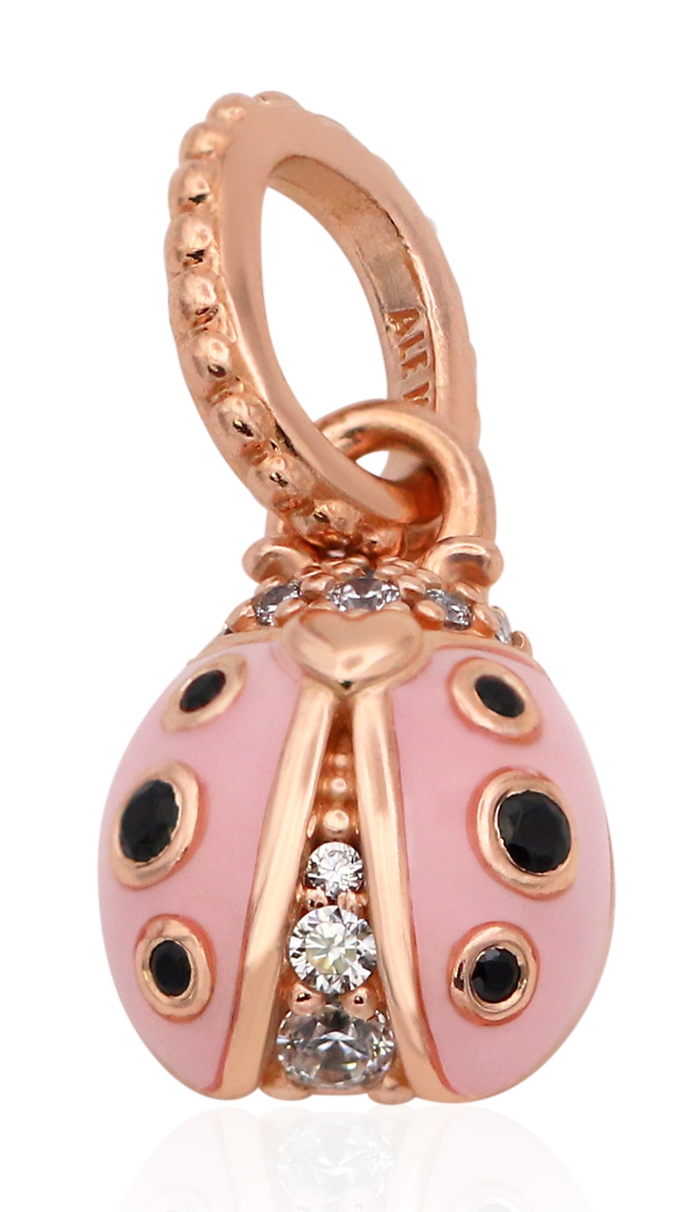 PANDORA Lucky Pink Ladybird Pendant - (Open Box)