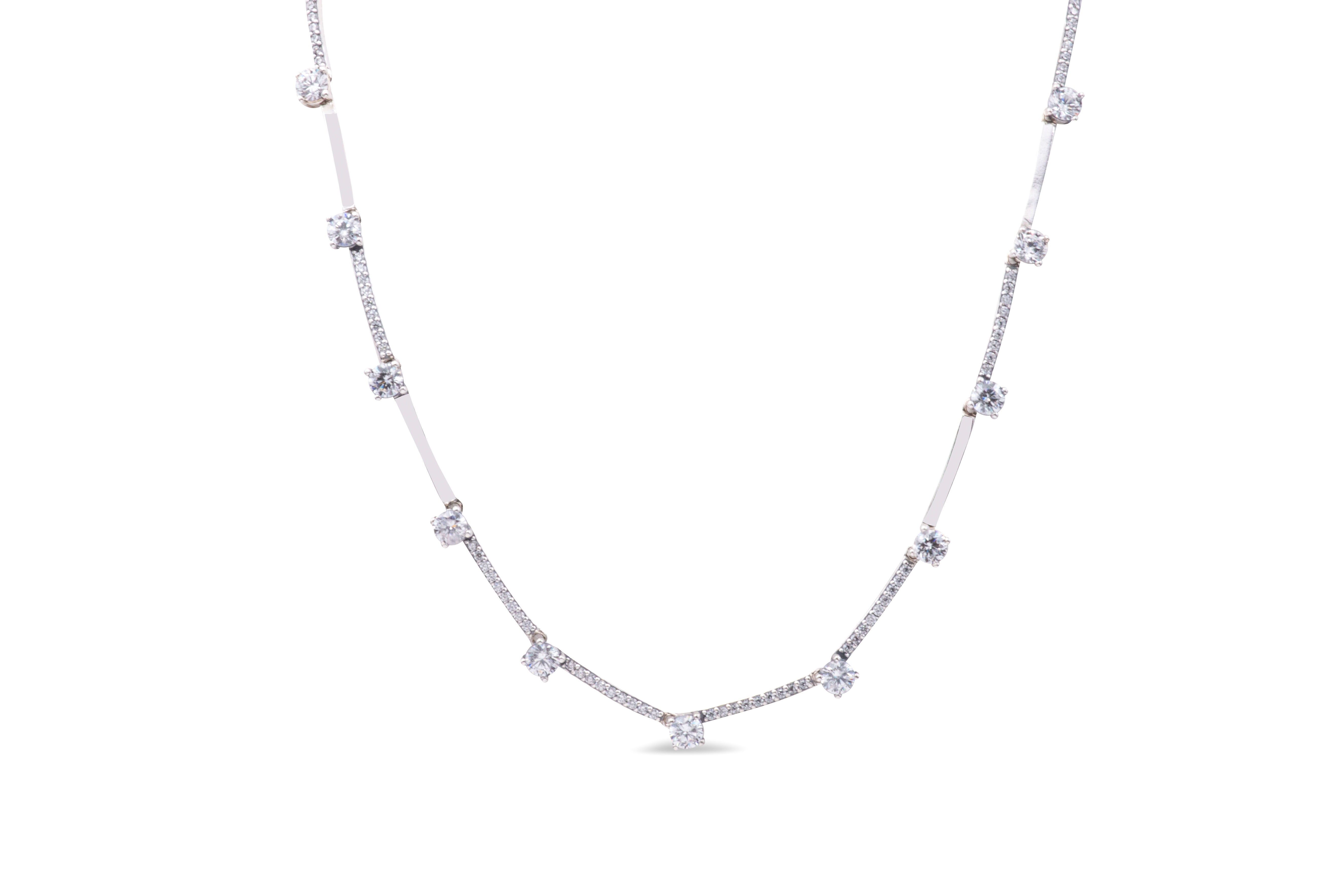 Pandora Sparkling Pave Collier Bars Necklace