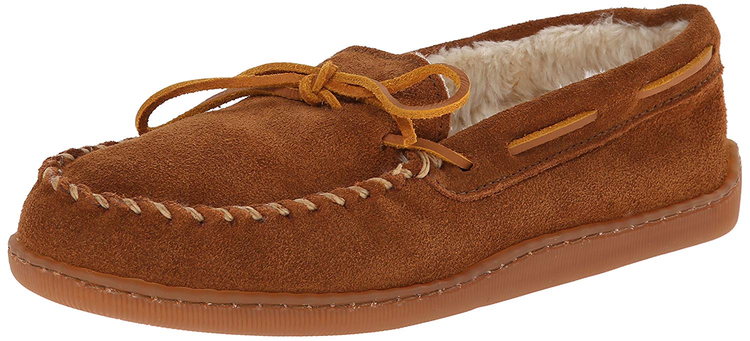 Minnetonka Mens 3902 Slipper  -  Brown Suede -  10 D-Medium