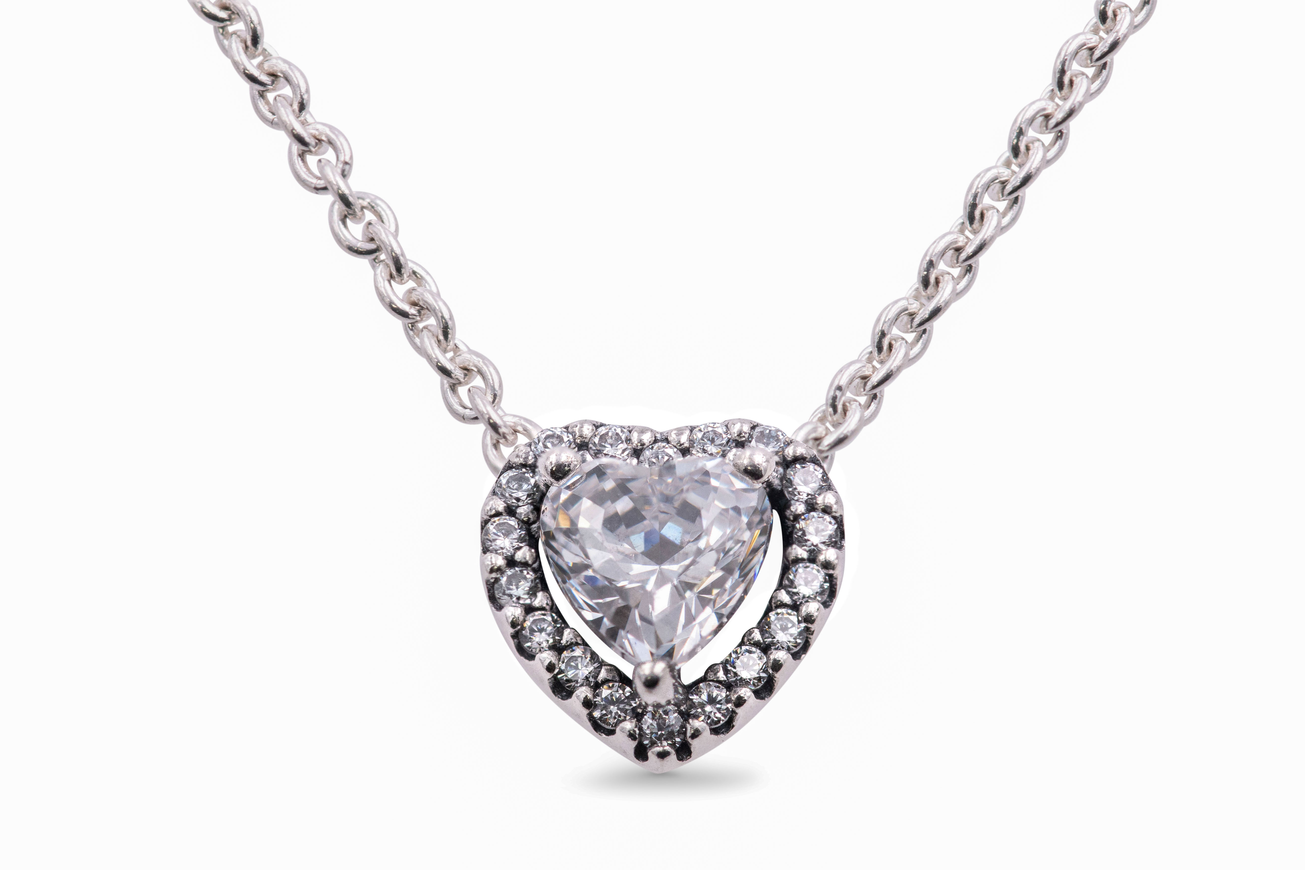PANDORA Elevated Heart Necklace - 398425C01-45