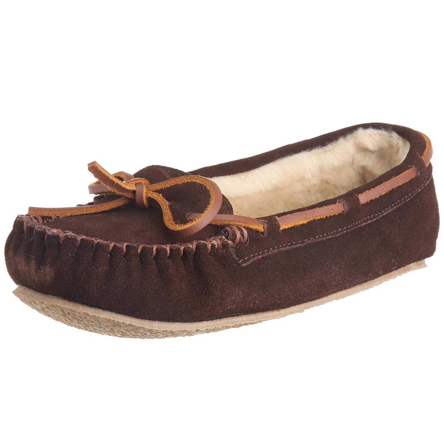 Minnetonka Womens Cally Slipper - Chocolate - 5 M US