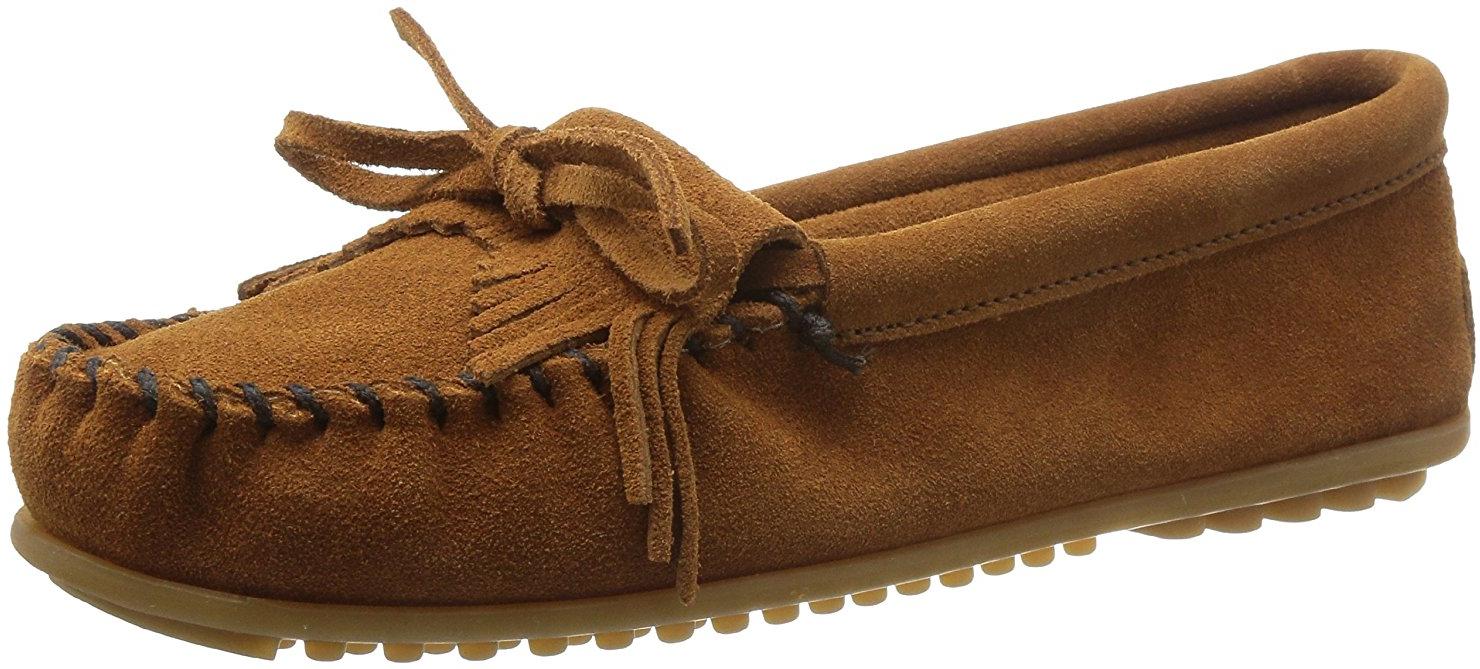 Minnetonka Womens Kilty Moccasin - Brown - 8.5 M US