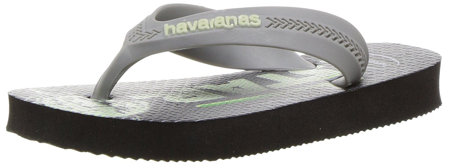 Havaianas Boys Max Star Wars Sandal Flip Flop - Black - 31/32 BR - (Open Box)